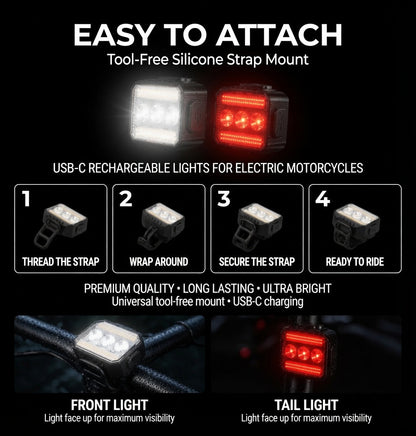 Universal Front & Rear E-moto Lights